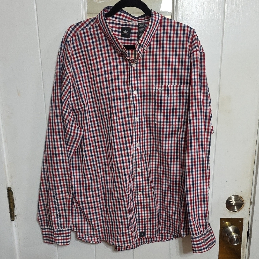 Classic Red and‎ Blue Checkered Men's Shirt